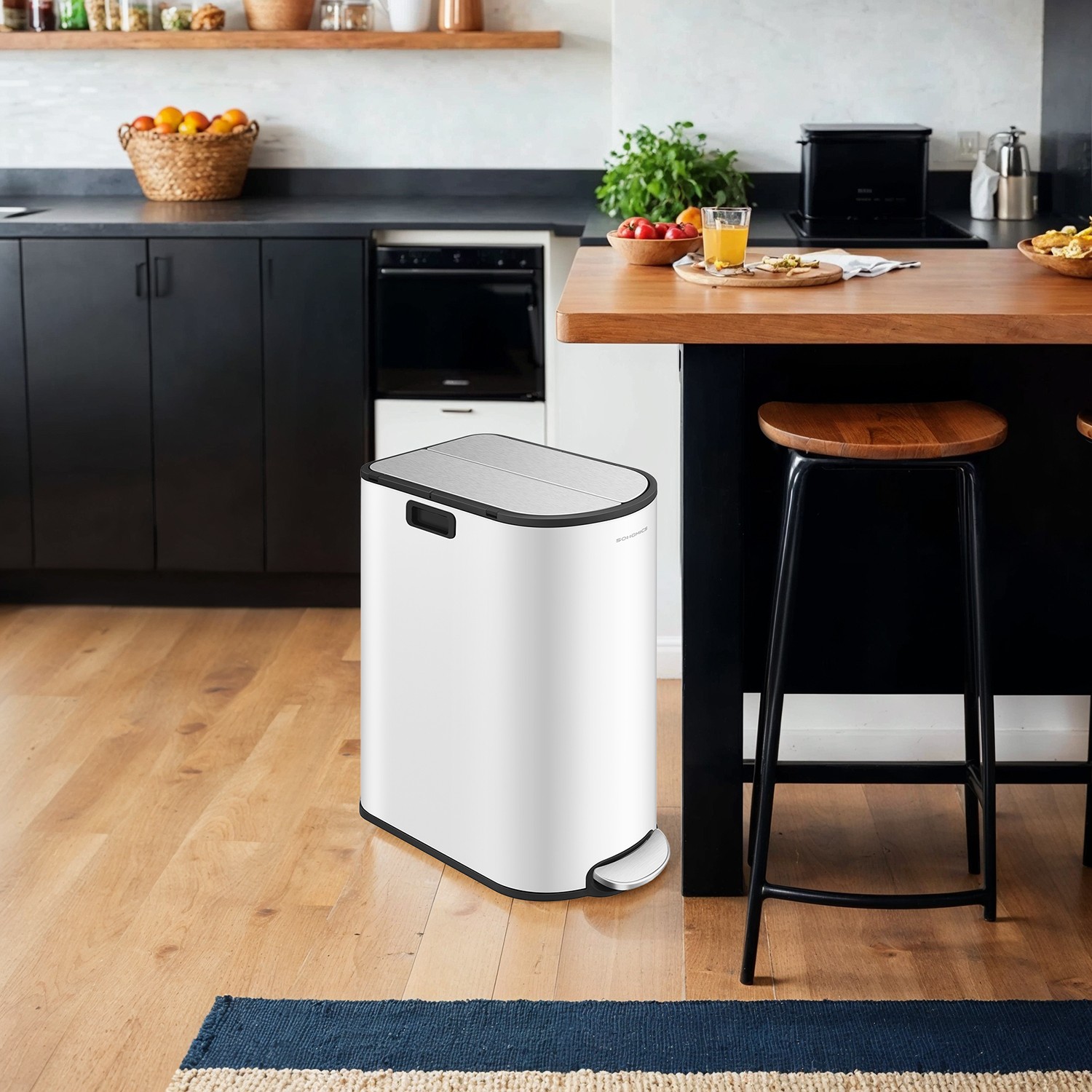 Atliekų rūšiavimo dėžė su 2 skyriais, 20 L ir 30 L