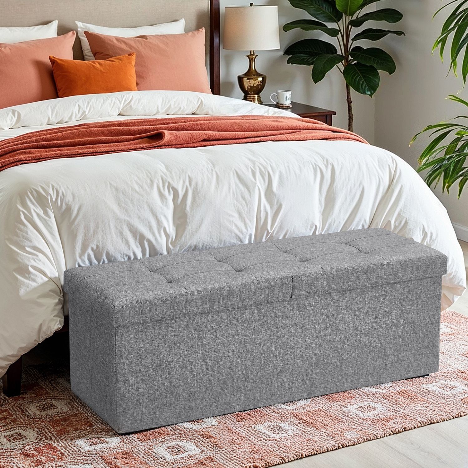 Pufas su daiktadėže SONGMICS, 110 x 38 x 38 cm, 300 kg