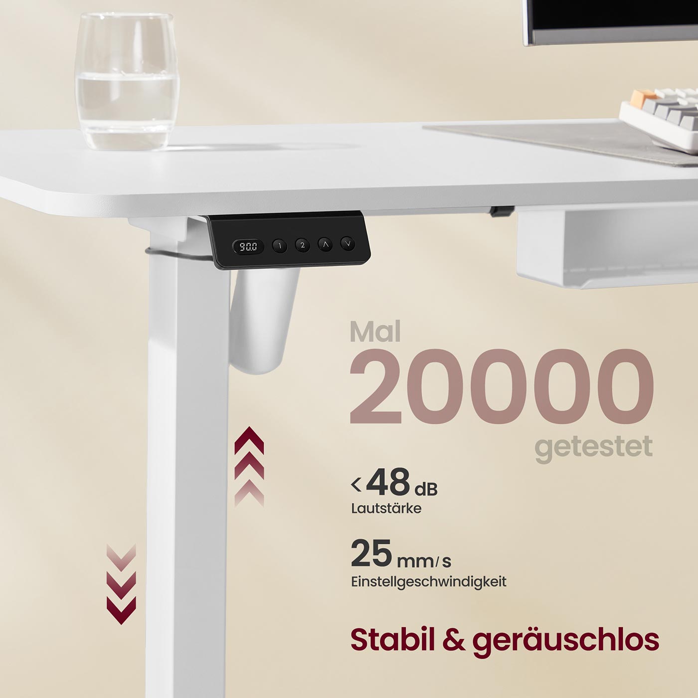 Elektrinis aukščio reguliuojamas kampinis rašomasis stalas su įkrovimo stotele, 140x160 cm 3