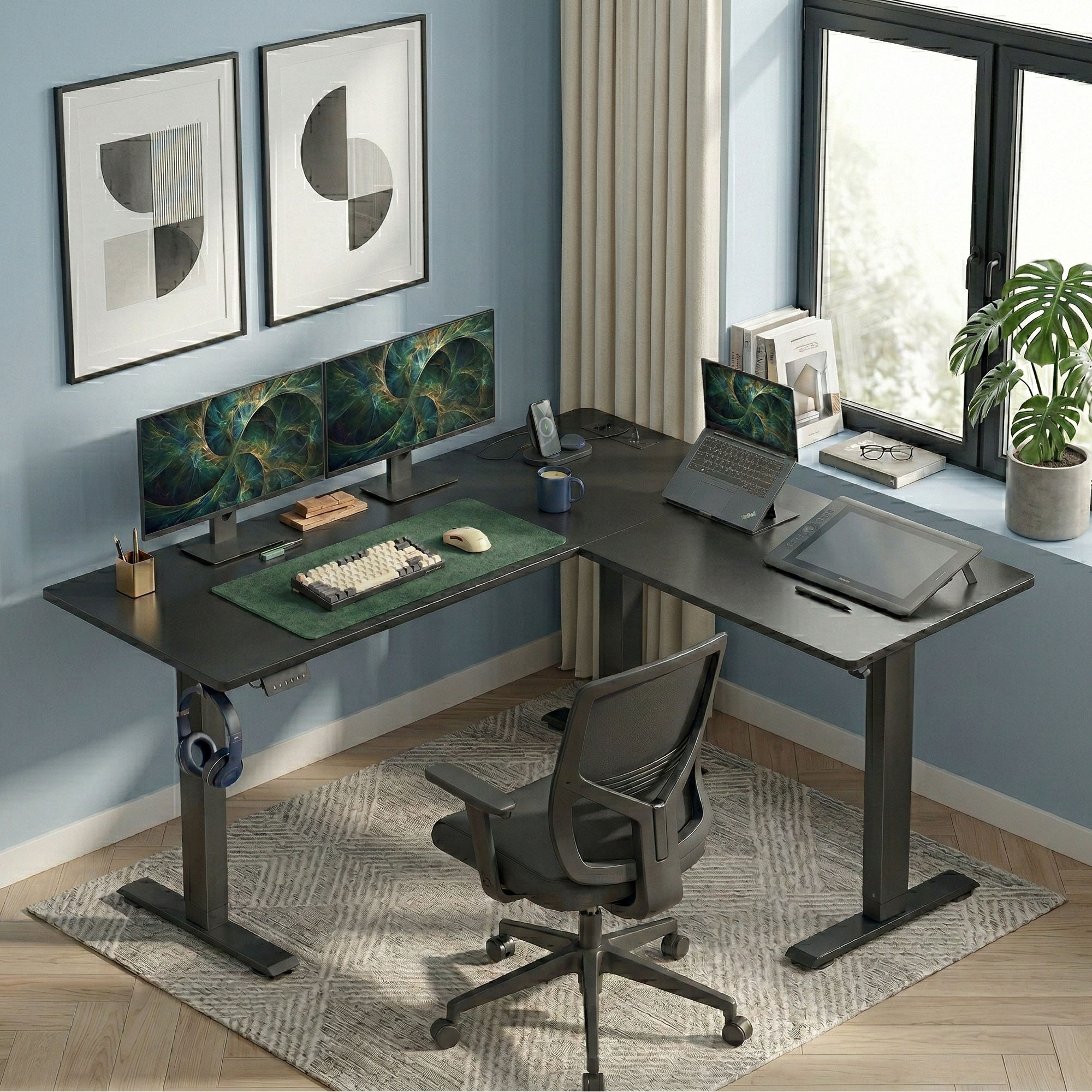 Reguliuojamo aukščio stalas 160 x 140 x 72–120 cm 3