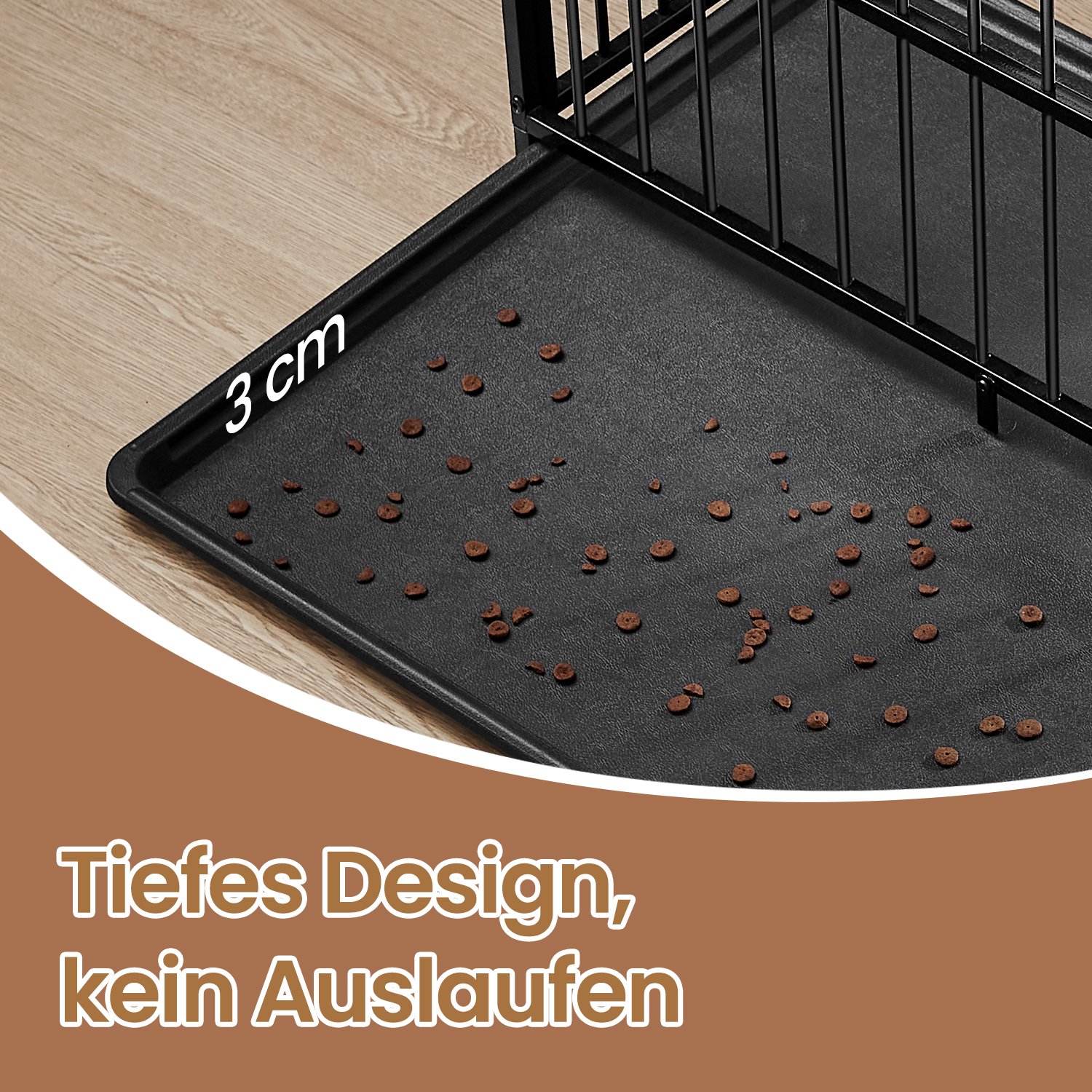 Šunų narvas 122 x 75 x 80 cm su išimama dugno plokšte 3