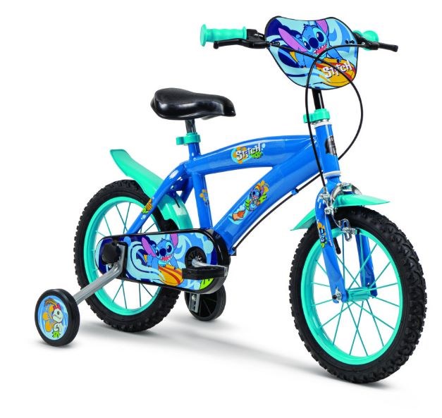 Vaikiškas dviratis huffy disney stitch, 12", mėlynas