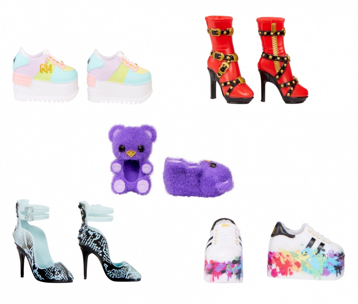 Lelių aksesuarai paslaptingose dežėse rainbow high accessories studio series