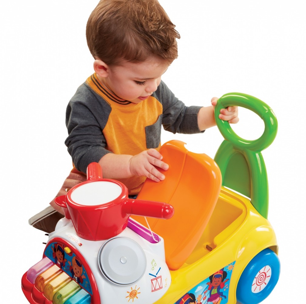 Fisher price muzikinis vaikiškas stumdukas, geltonas