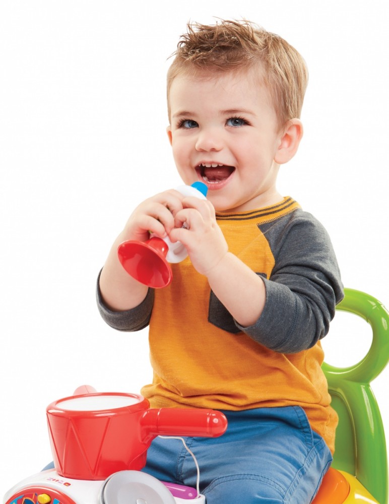 Fisher price muzikinis vaikiškas stumdukas, geltonas