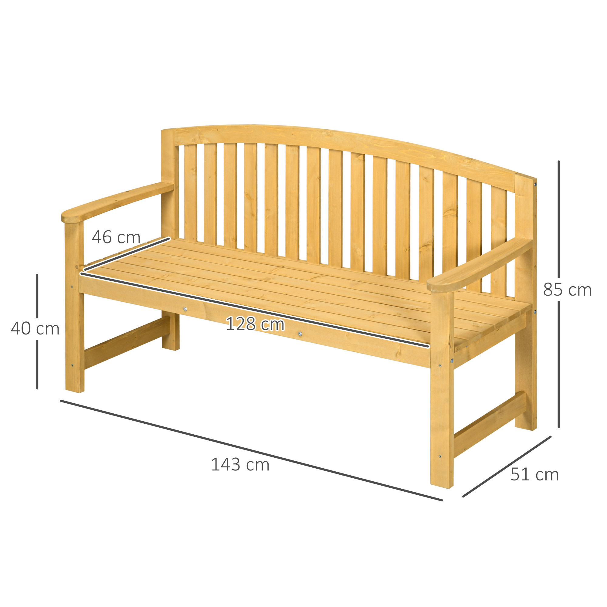 Sodo suolas 143 × 51 × 85 cm 2