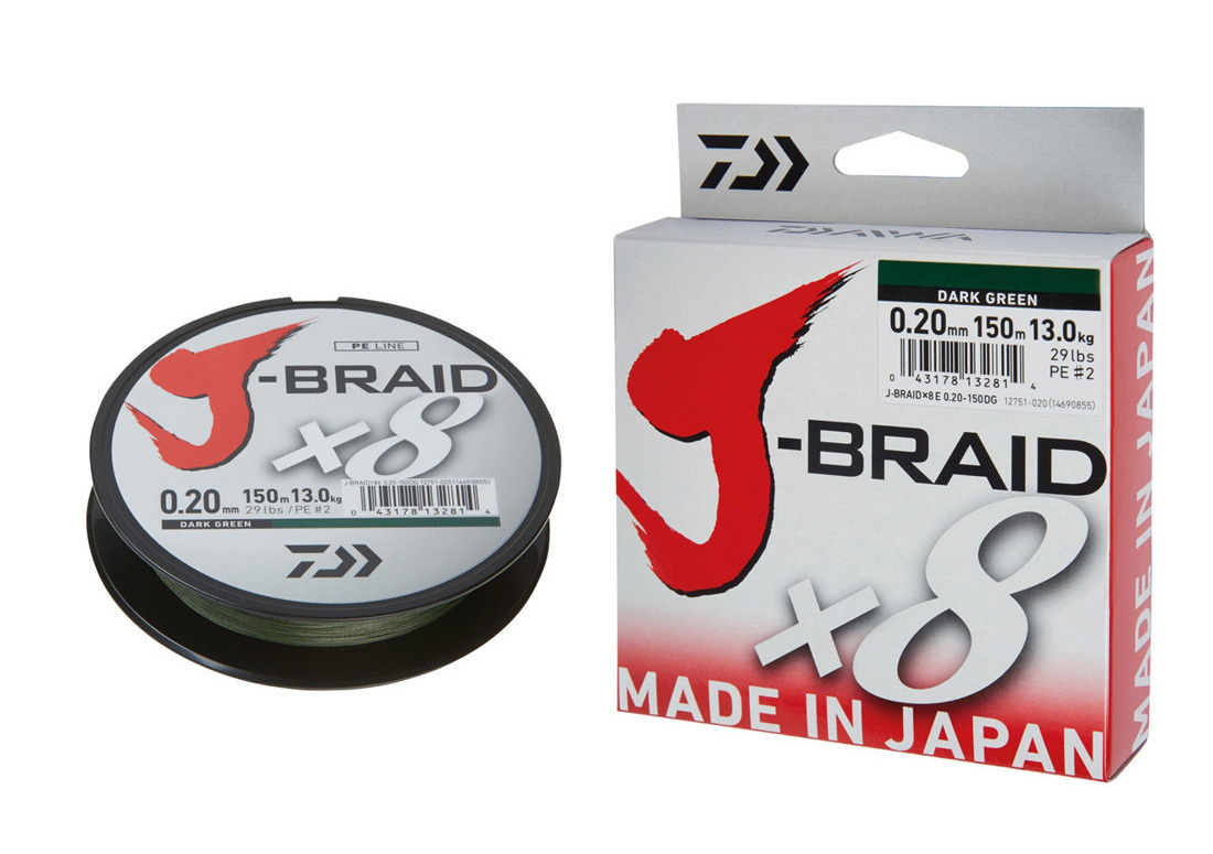 Daiwa valas J-Braid x8 Dark Green PE