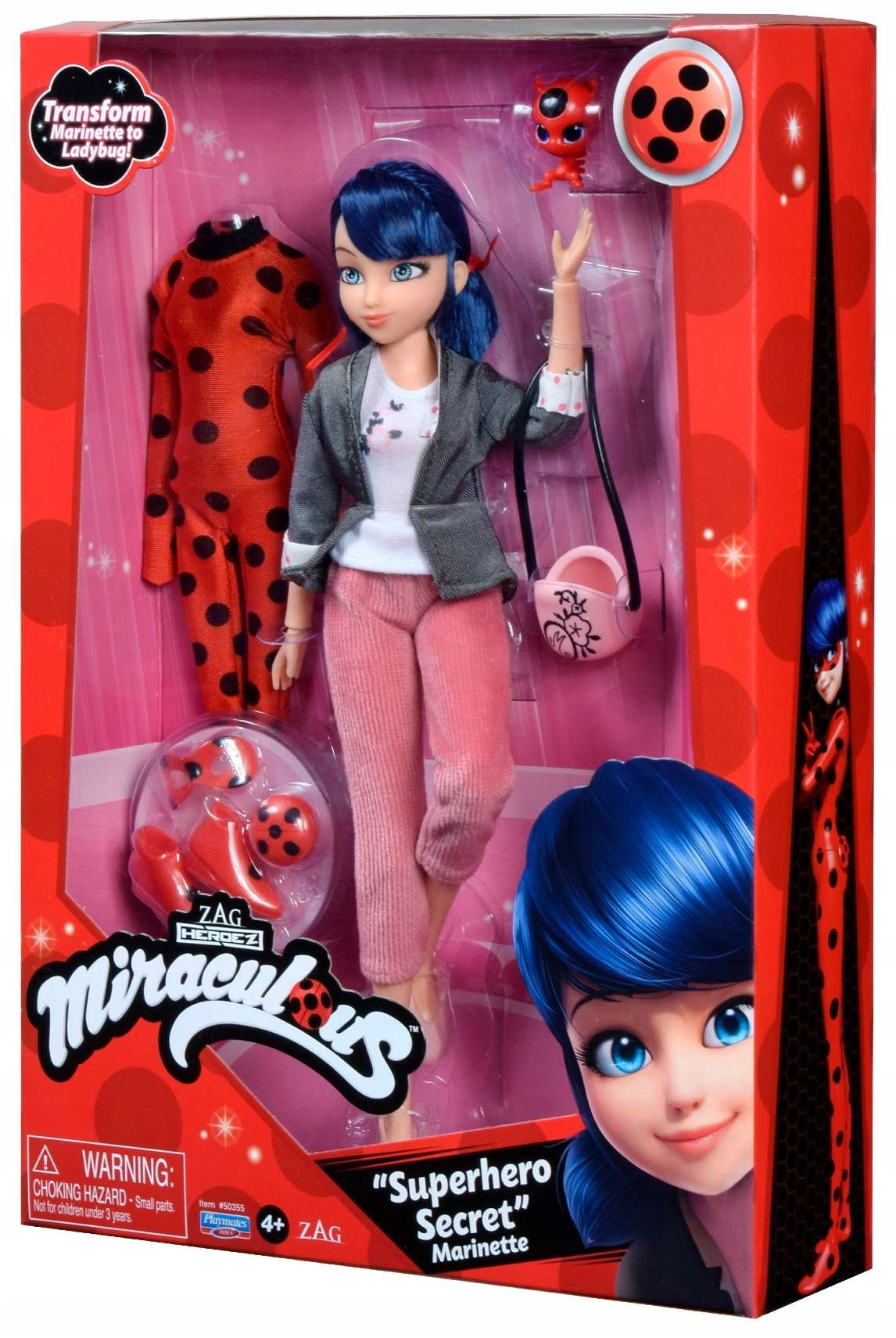 Lėlė marinette superhero secret miraculous