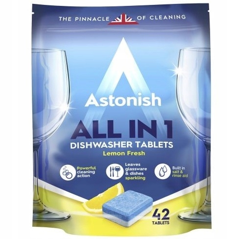 Astonish all in 1 lemon indaplovės kapsulės, 42 vnt