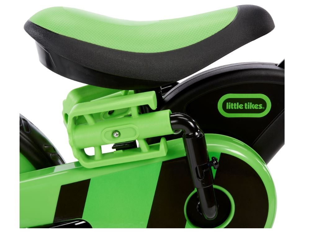 Žalias balansinis dviratis su pedalais