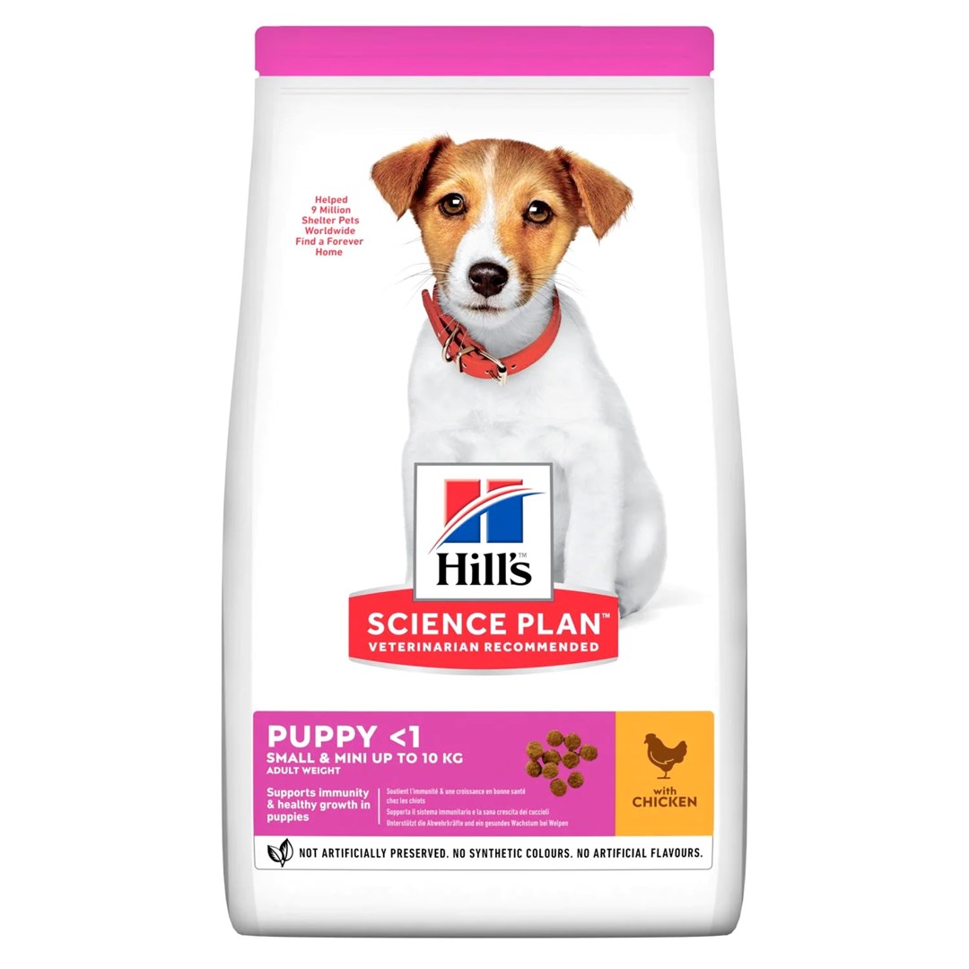 Hill's science plan puppy small&mini ėdalas šuniukams su vištiena 3 kg