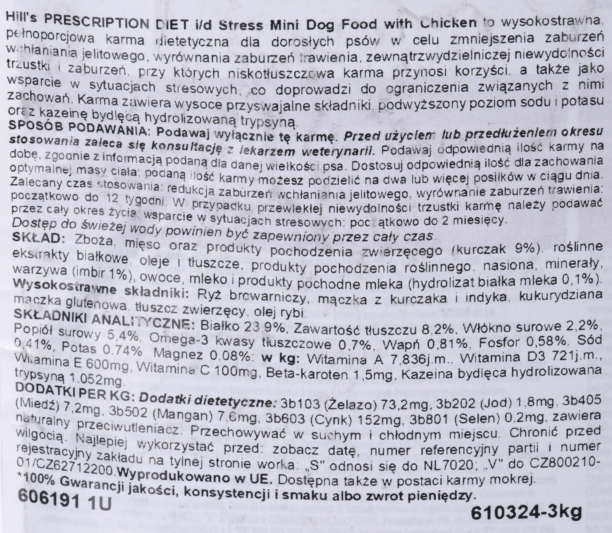 Hill's prescription diet i/d stress mini digestive care suaugusiems mažų veislių šunims, 3 kg