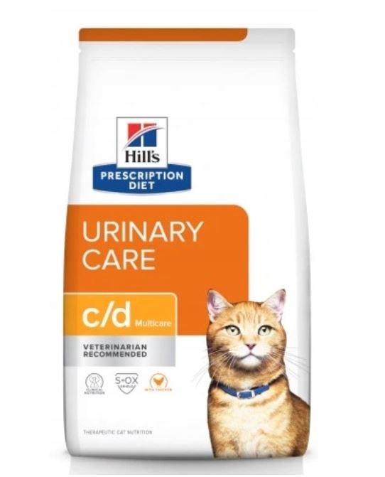 Hill's prescription diet feline c/d urinary care suaugusioms katėms su vištiena, 8 kg