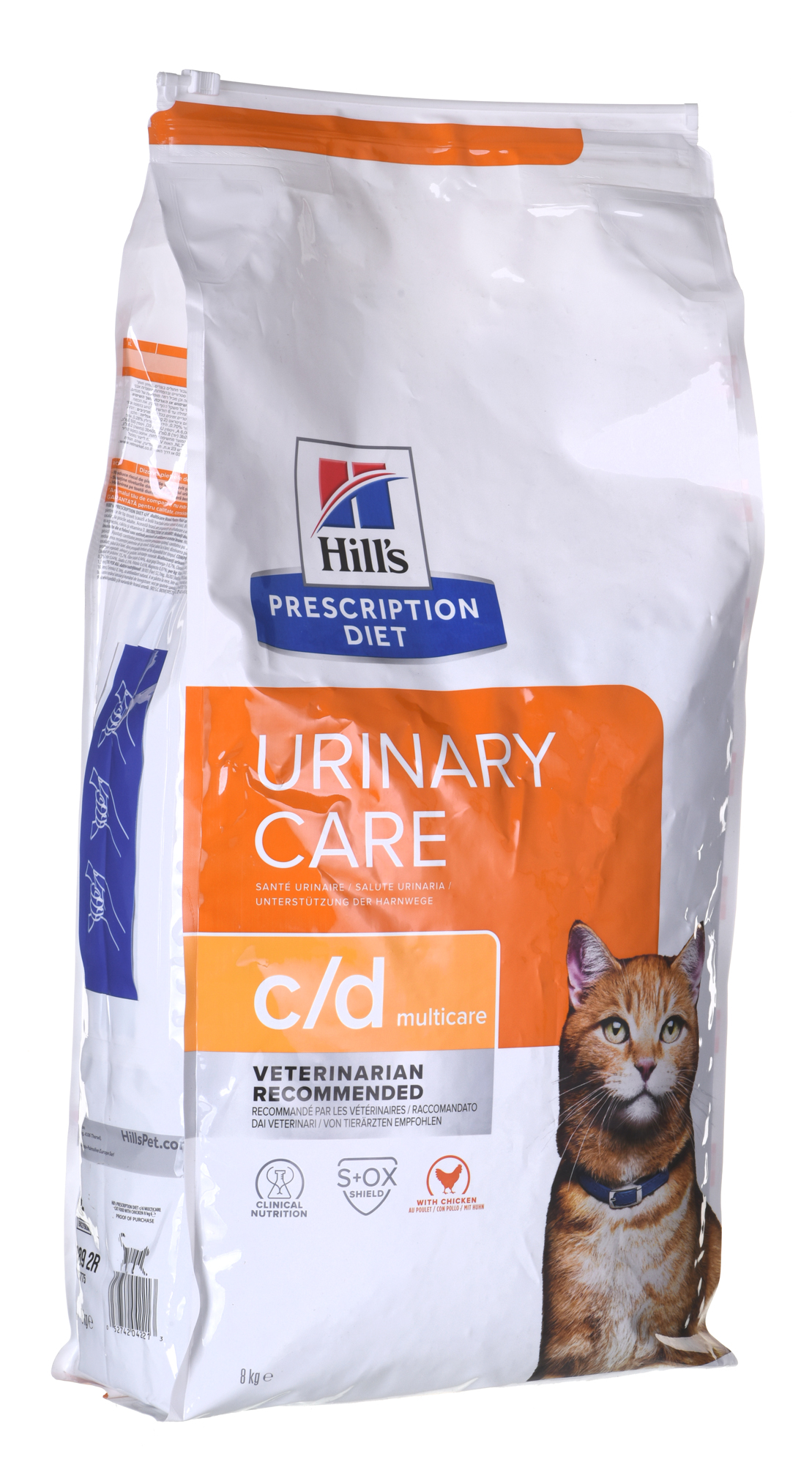 Hill's prescription diet feline c/d urinary care suaugusioms katėms su vištiena, 8 kg