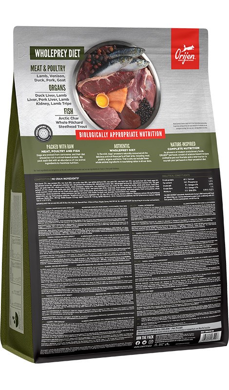 Orijen tundra šunims su ėriena, elniena, antiena, kiauliena ir žuvimi, 2kg