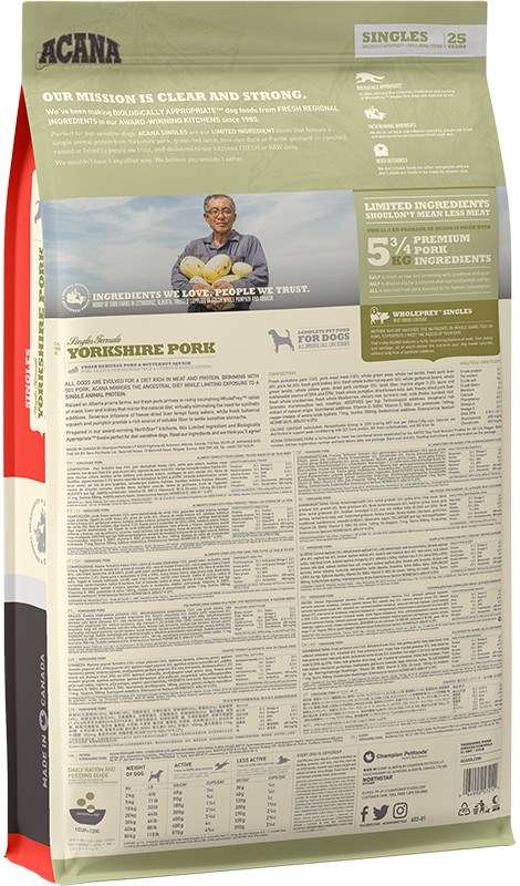 Acana yorkshire pork visų veislių šunims, 11,4 kg