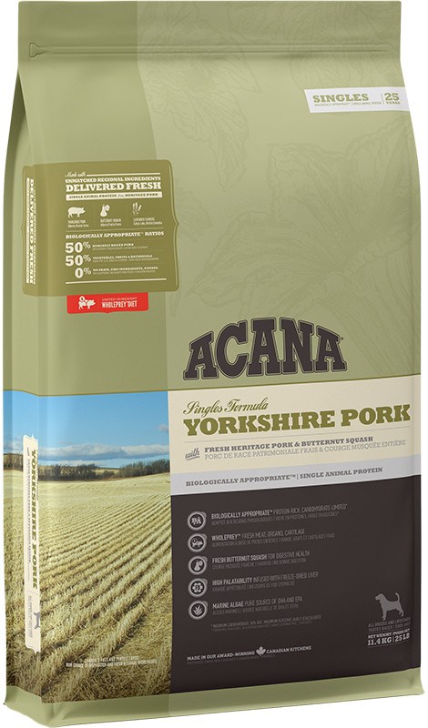 Acana yorkshire pork visų veislių šunims, 11,4 kg