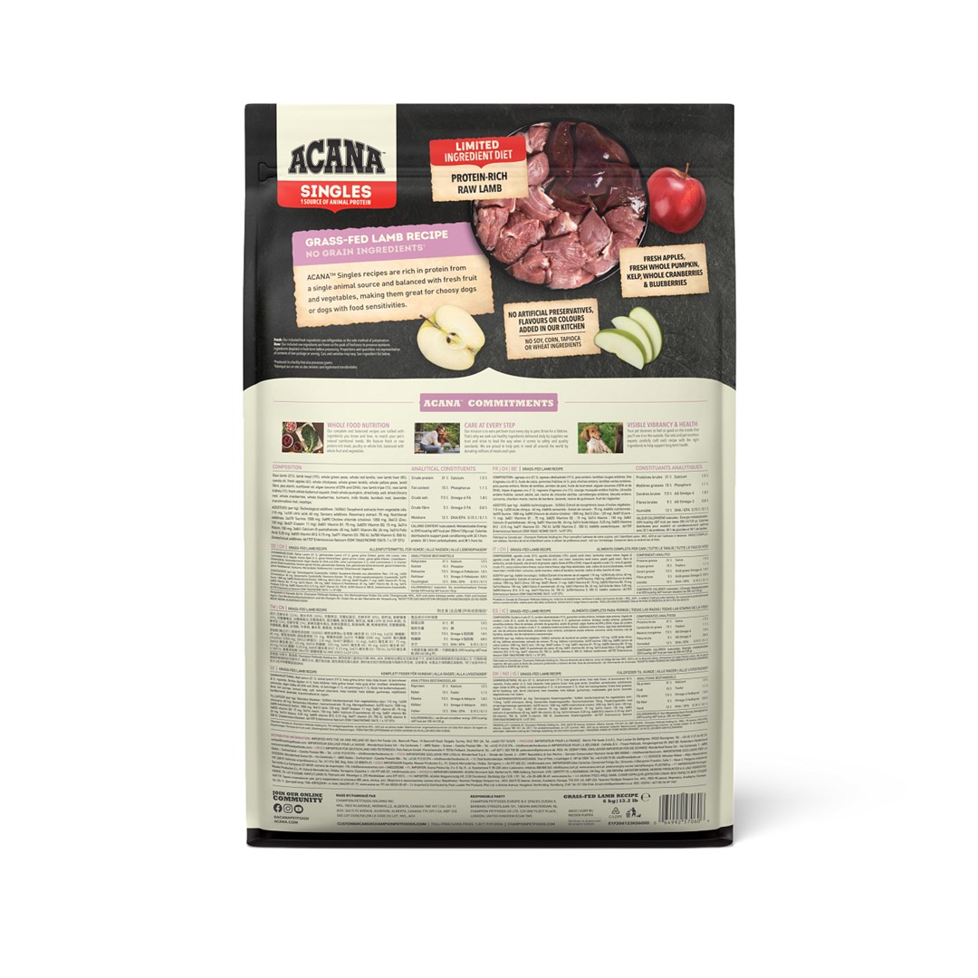 Sausas maistas šunims acana grass-fed lamb, 6 kg