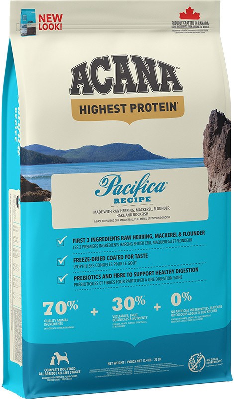 Acana Pacifica Dog Visų Veislių Šunims, 11.4 Kg