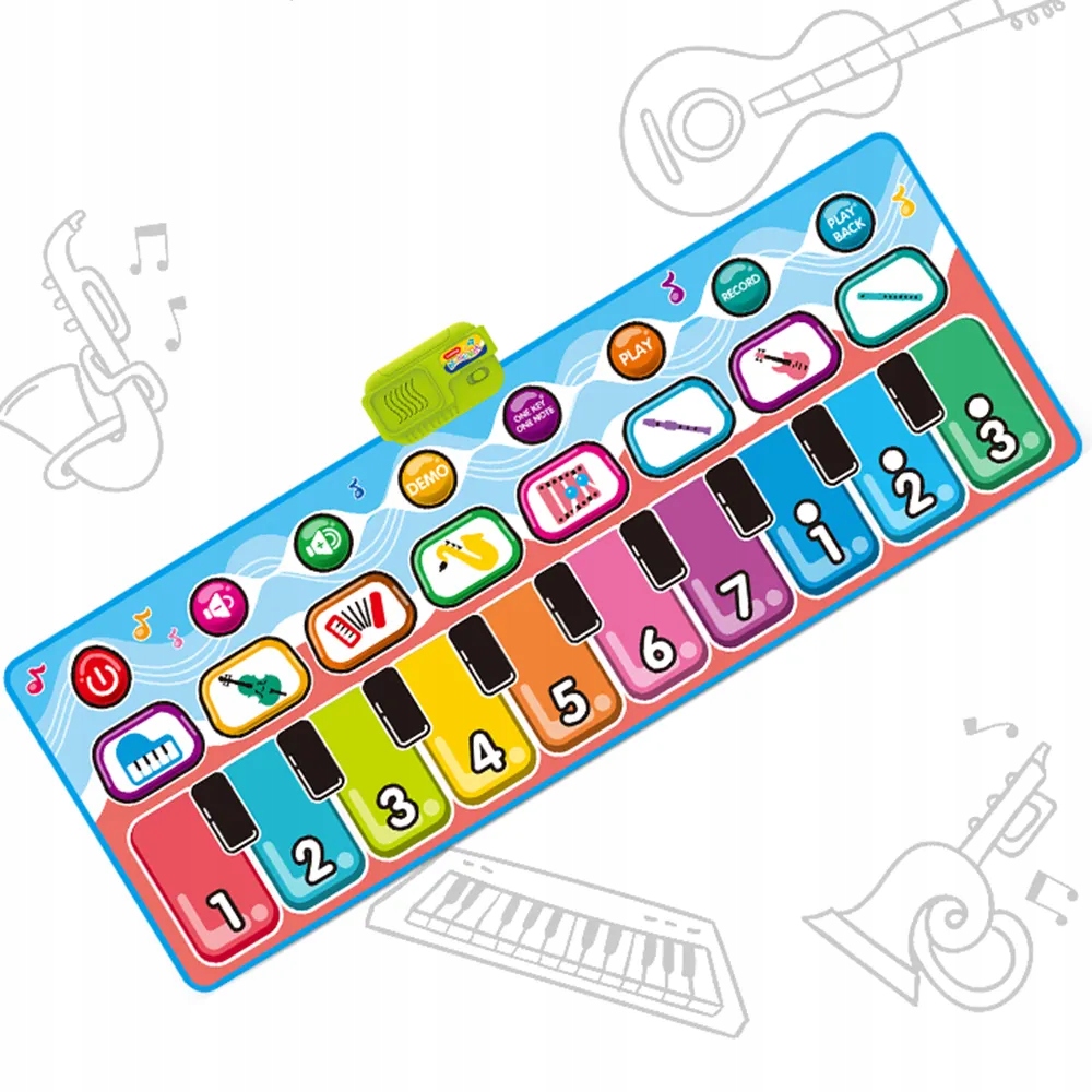 Edukacinis pianino muzikos kilimėlis, didelis