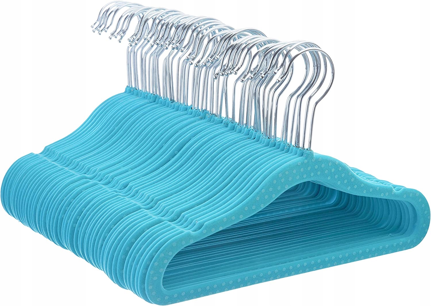 Amazon Basics vaikiškos aksominės pakabos, mėlyna, 15 vnt.