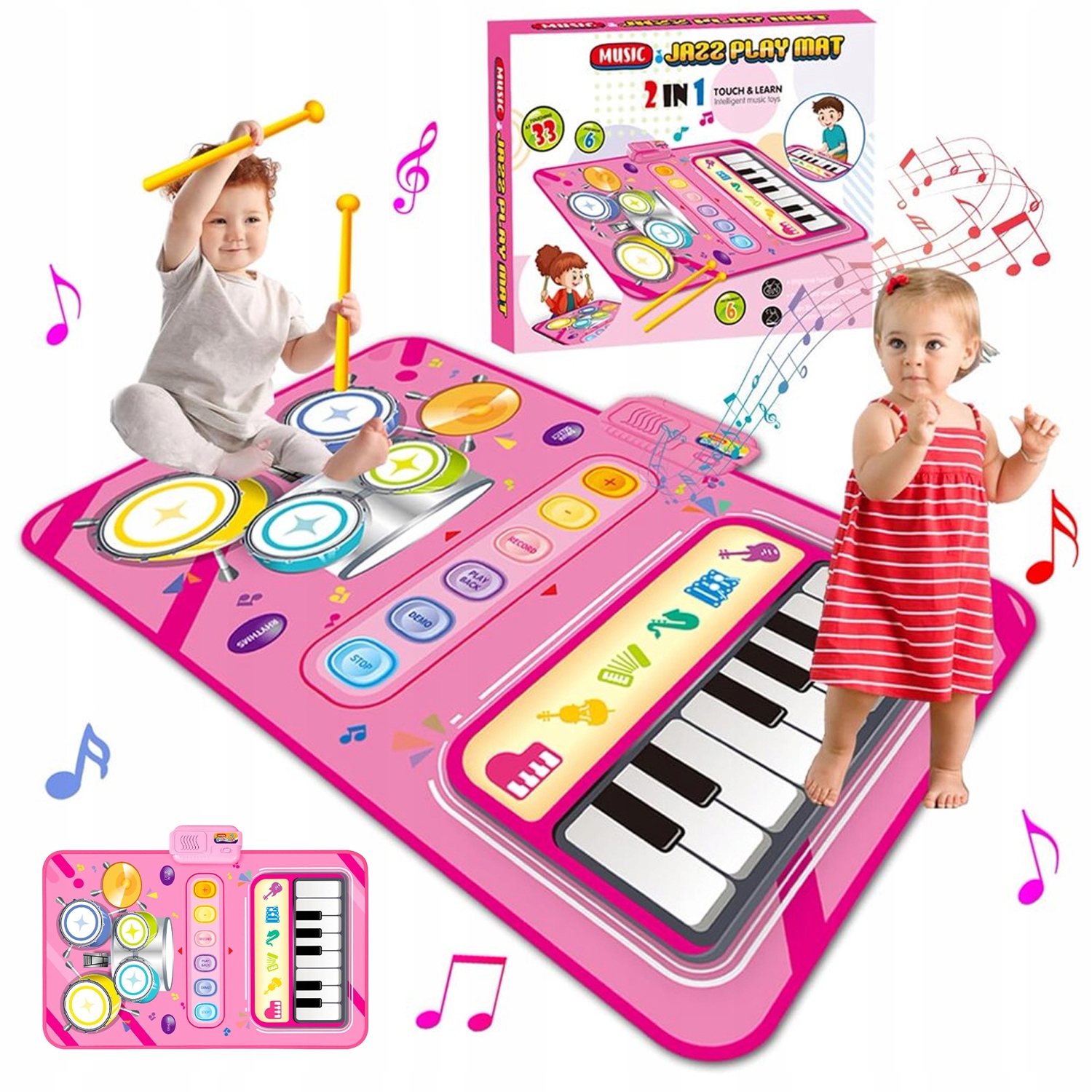 Edukacinis šokių muzikinis  kilimėlis ,interaktyvus   80x50cm fortepijonas