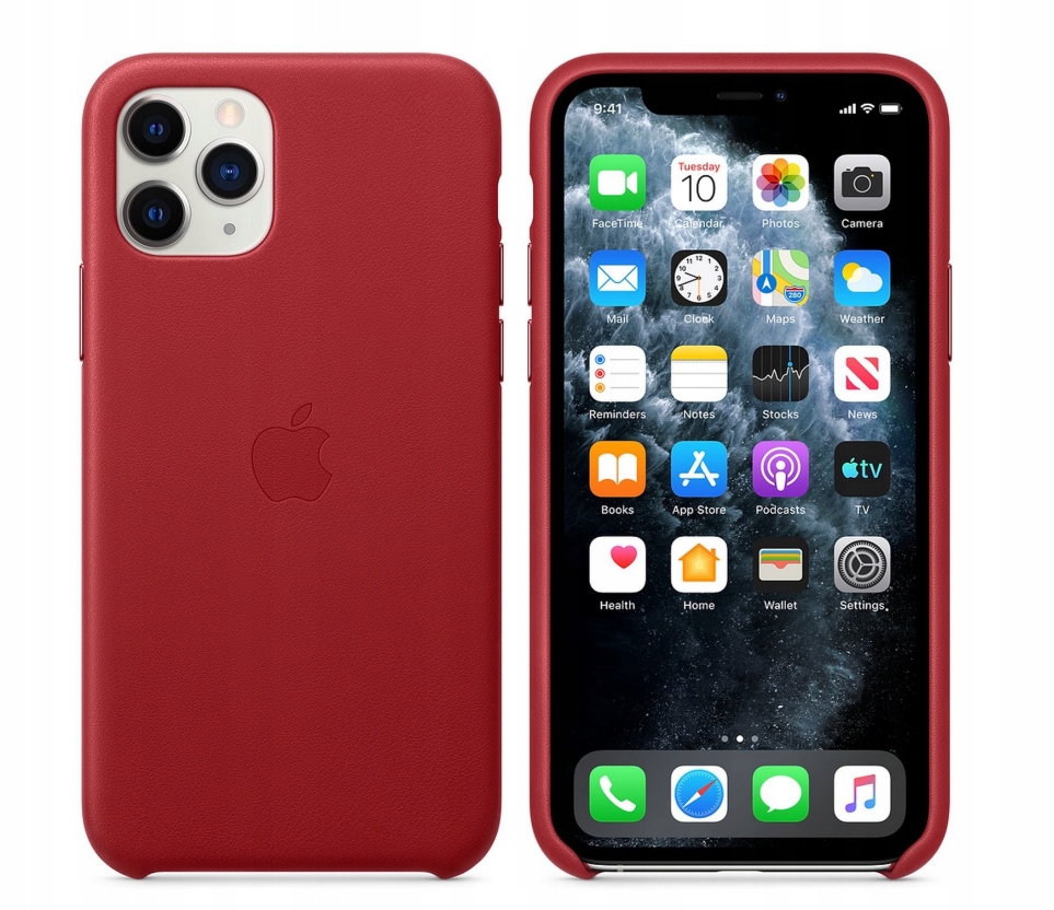 Apple iPhone 11 Pro Leather Cover Red, Apple iPhone 11 Pro