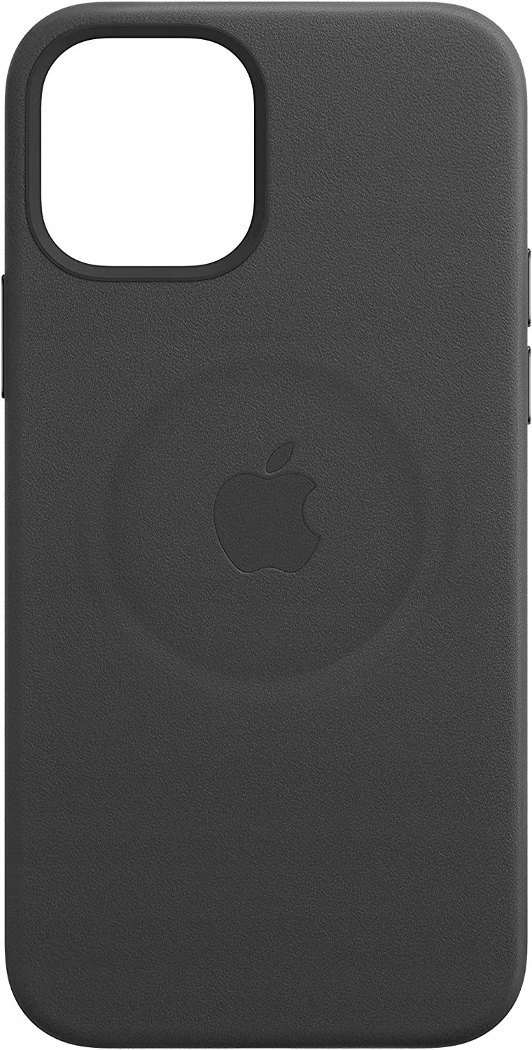 Apple dėklas skirtas iphone 12 pro max leather case with magsafe, black, apple iphone 12 pro max