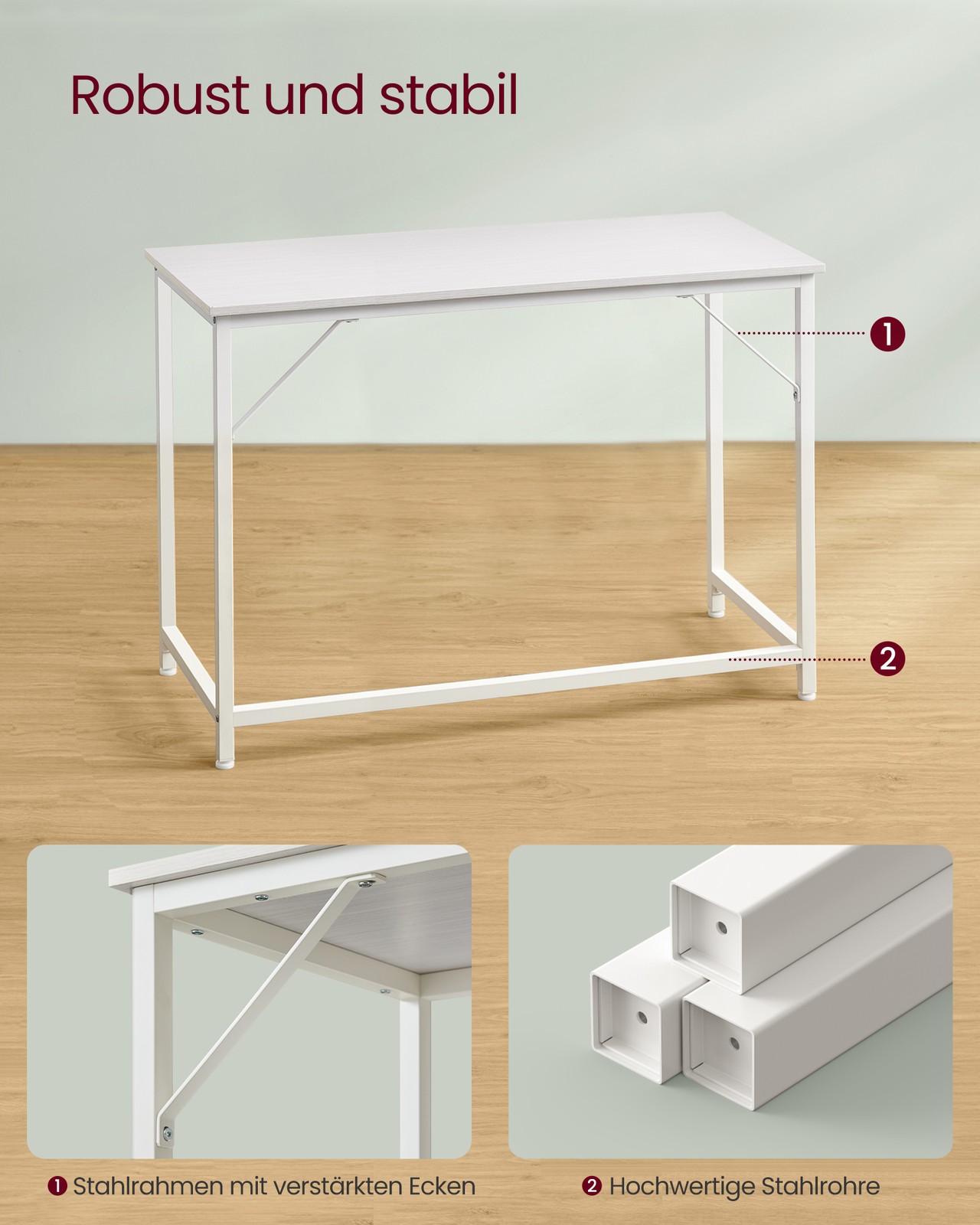 Rašomasis stalas su metaline konstrukcija 60 x 120 x 76 cm 3