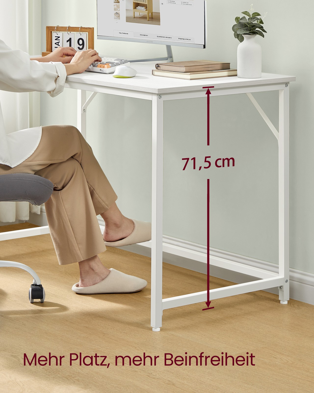 Rašomasis stalas su metaline konstrukcija 60 x 120 x 76 cm 2