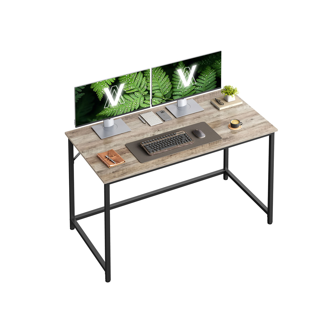 Rašomasis stalas su metaliniu rėmu 60 x 120 x 76 cm