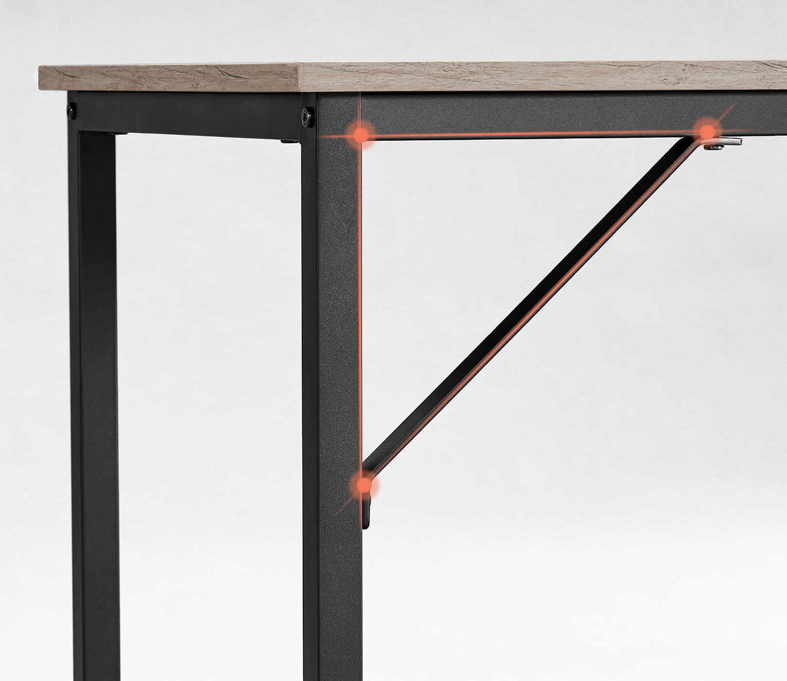 Rašomasis stalas su metaliniu rėmu 60 x 120 x 76 cm