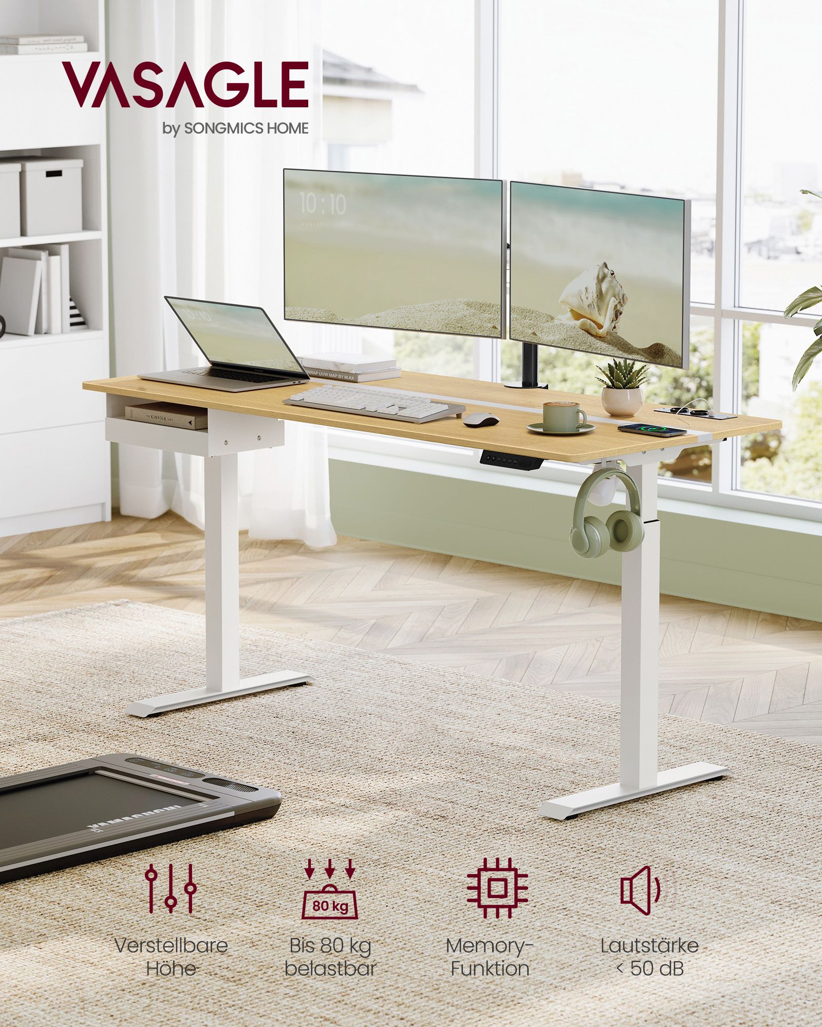 Regulējama augstuma galds 70 x 160 x 72-120cm