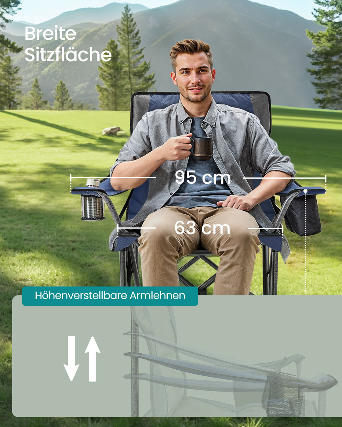 Kempingo kėdė Hafenblau 2