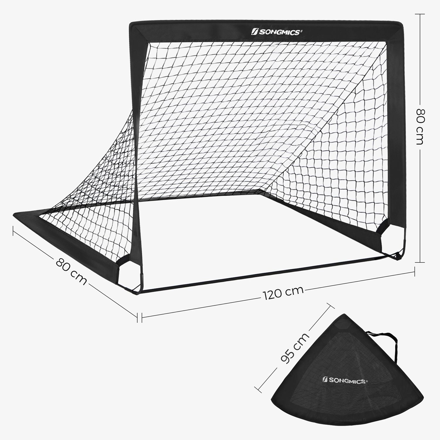Futbolo vartai 120 × 91 × 91 cm
