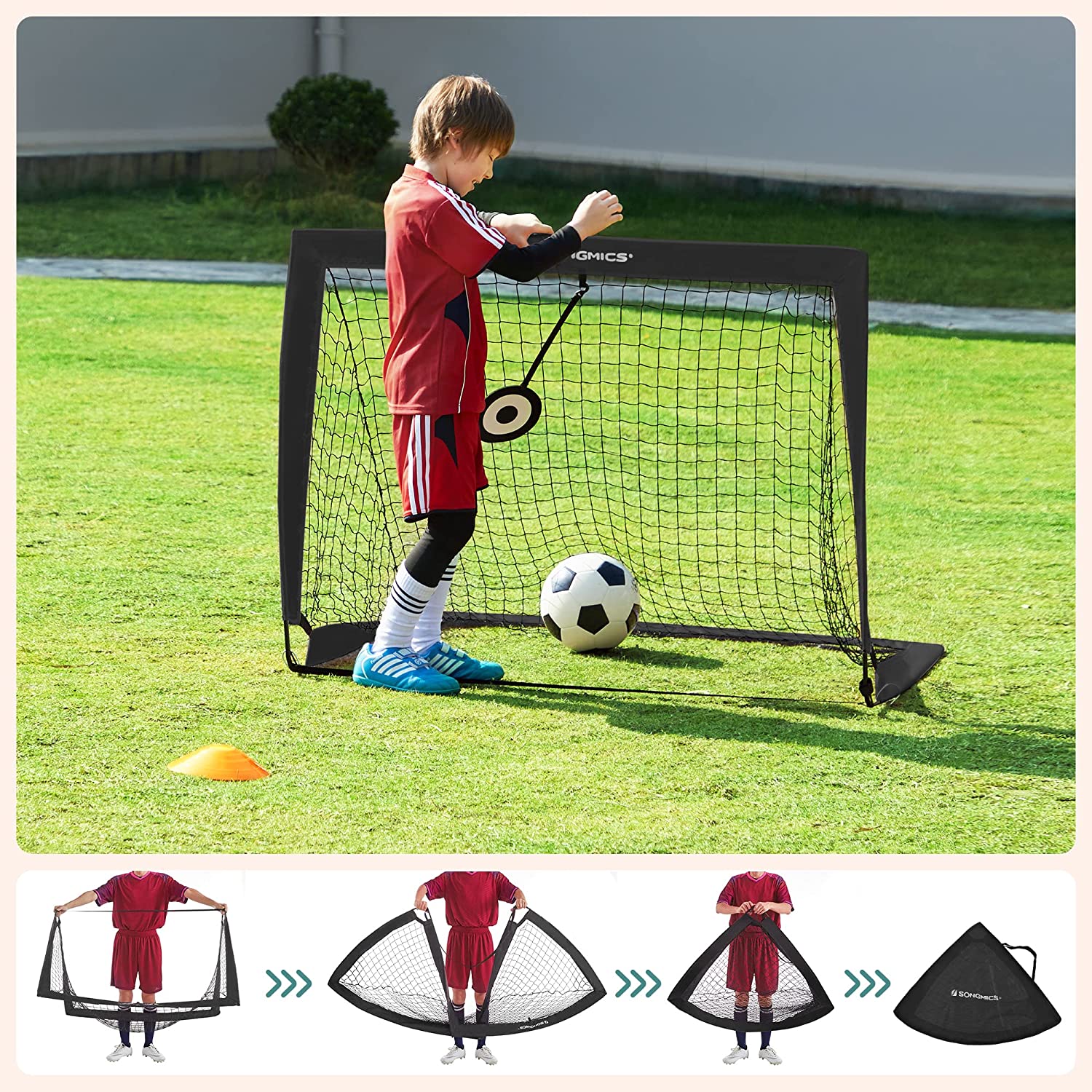 Futbolo vartai 120 × 91 × 91 cm 3