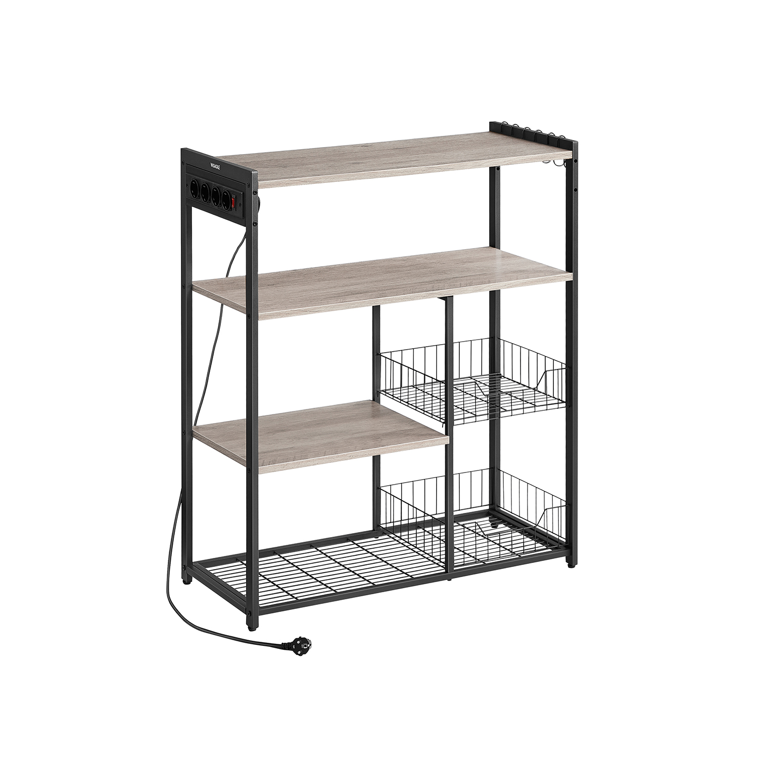 Virtuvinis stelažas medžio plokštės ir plieno 35x80x93,5 cm