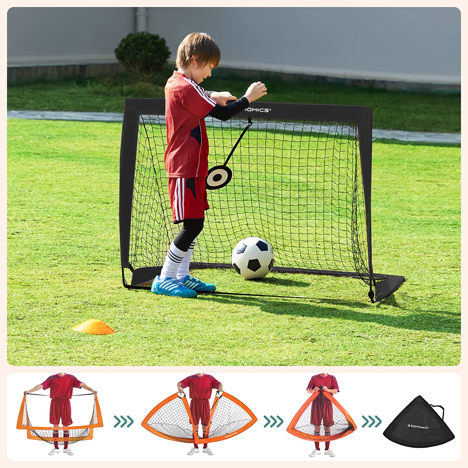 Futbolo vartai 120 × 91 × 91 cm 3