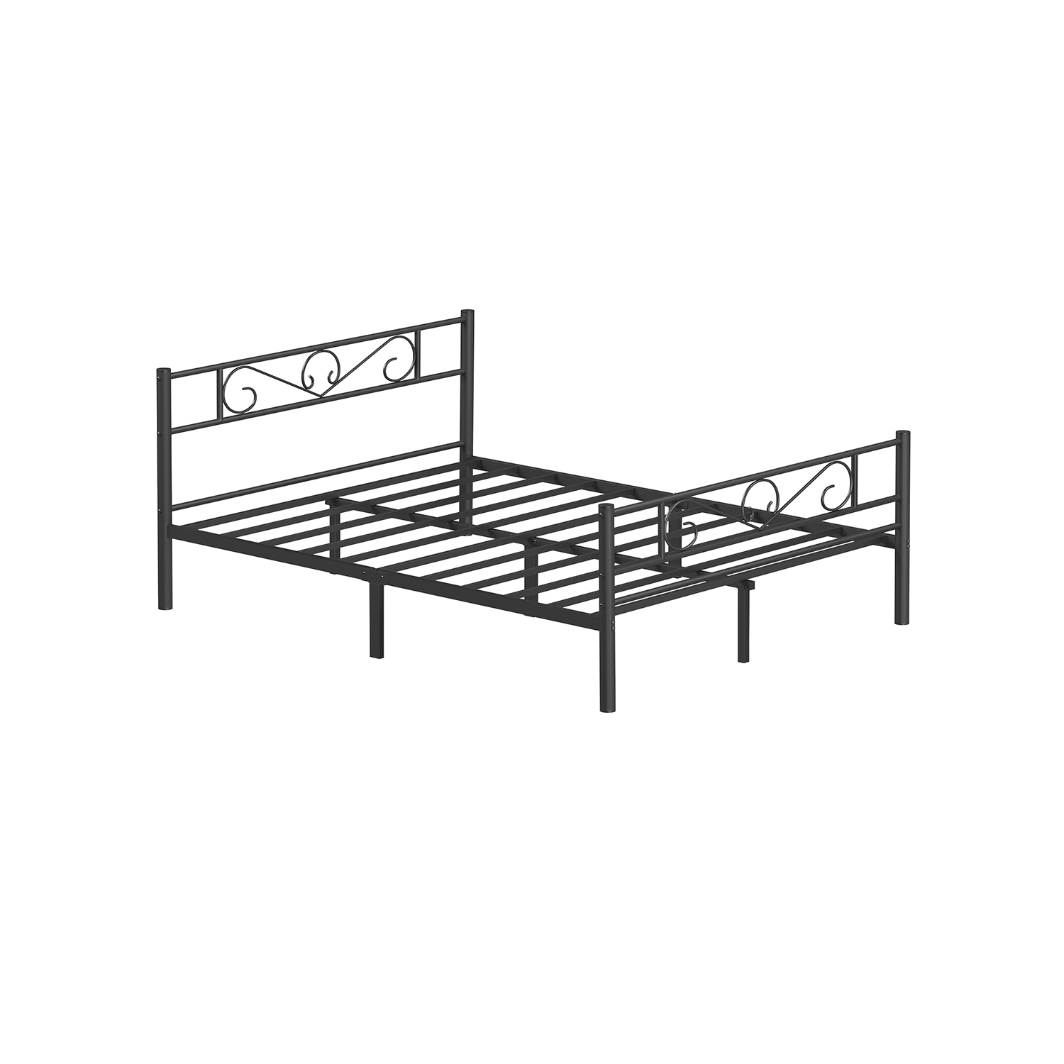 Metalinis lovos rėmas 207,6x161,8x86 cm juoda