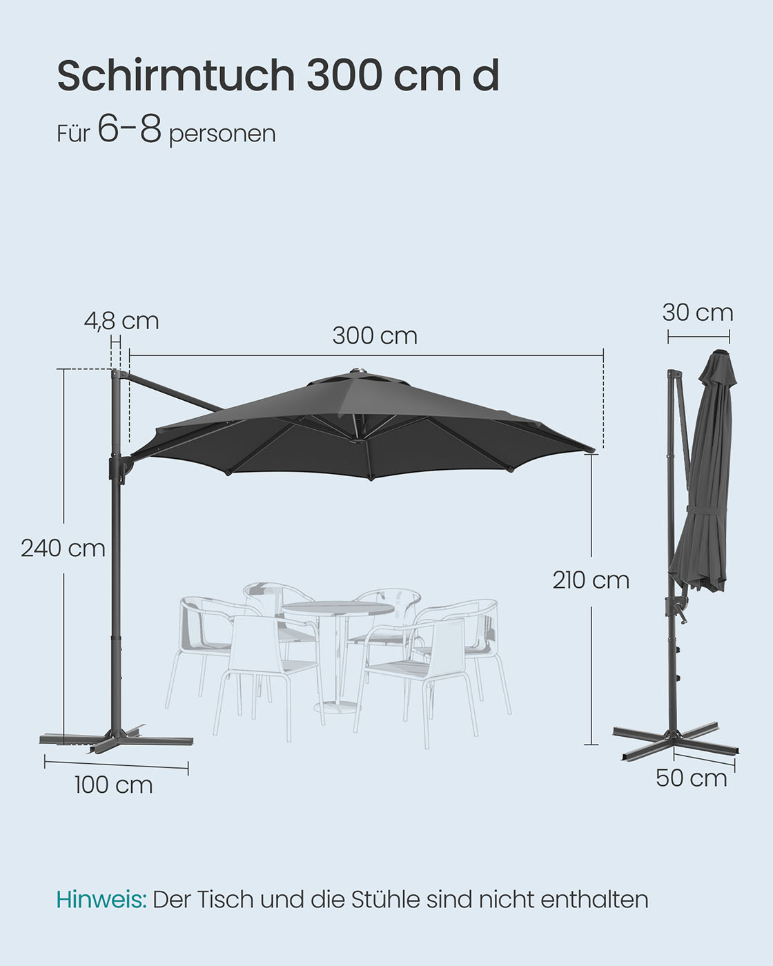 Lauko skėtis 300 cm
