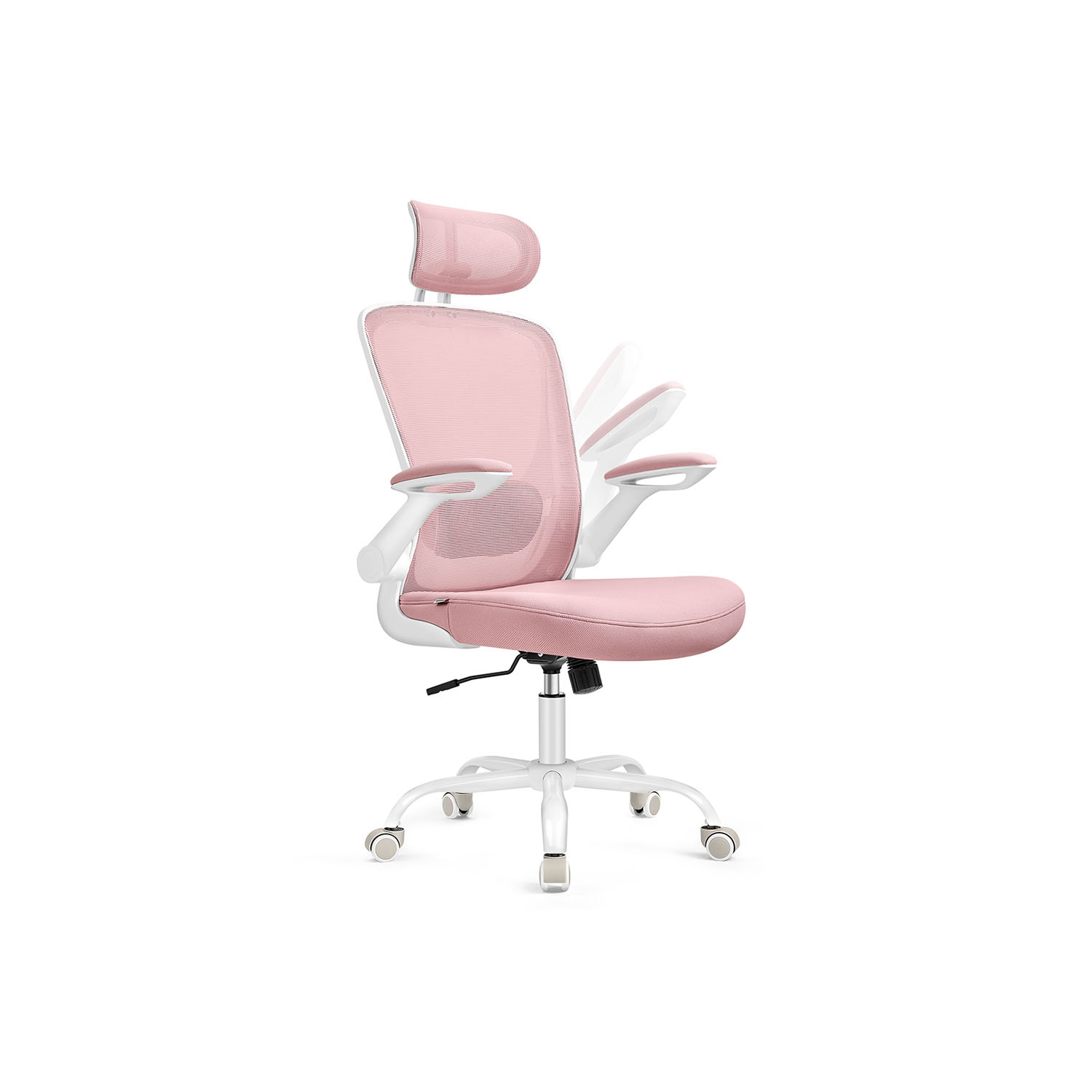 Ergonomiška biuro kėdė pastelinė rožinė