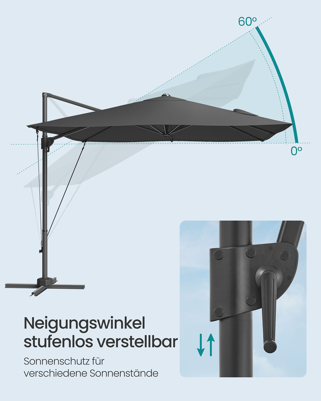 Lauko skėtis 270 × 270 cm