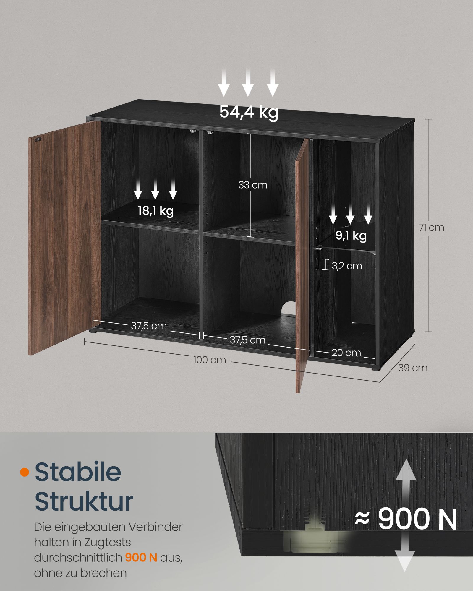 Tv staliukas 39 x 100 x 71 cm