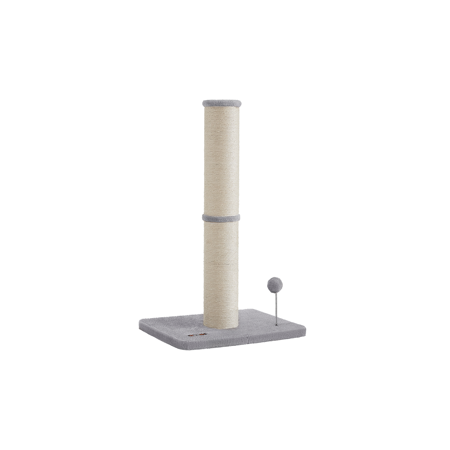Katės draskyklė su varpeliu ir pliušiniu kamuoliuku, 85 cm