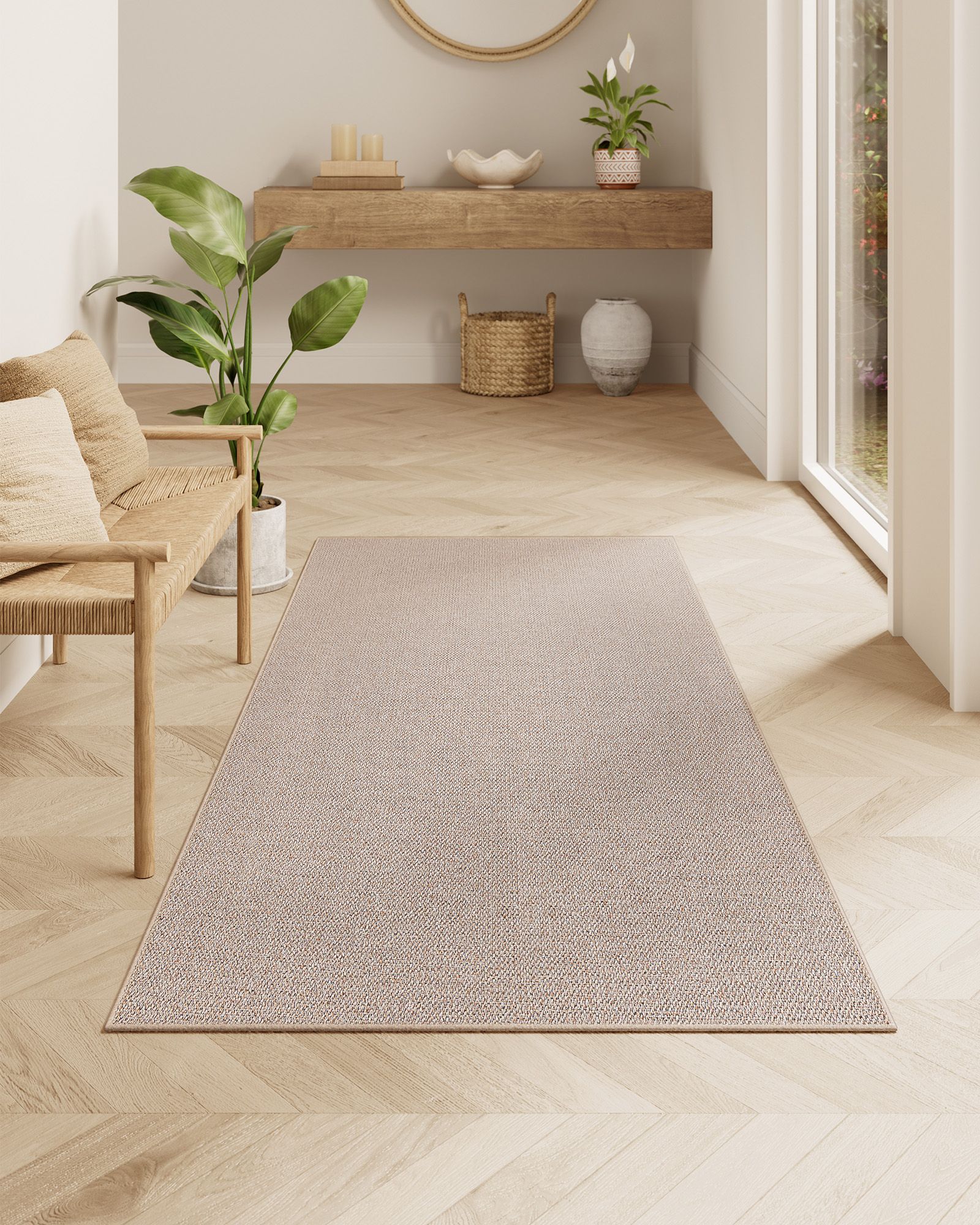 Kilimas 80 x 150 cm smėlio spalvos