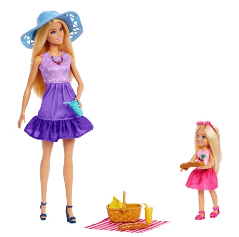 Barbie ir chelsea lėlių pikniko rinkinys
