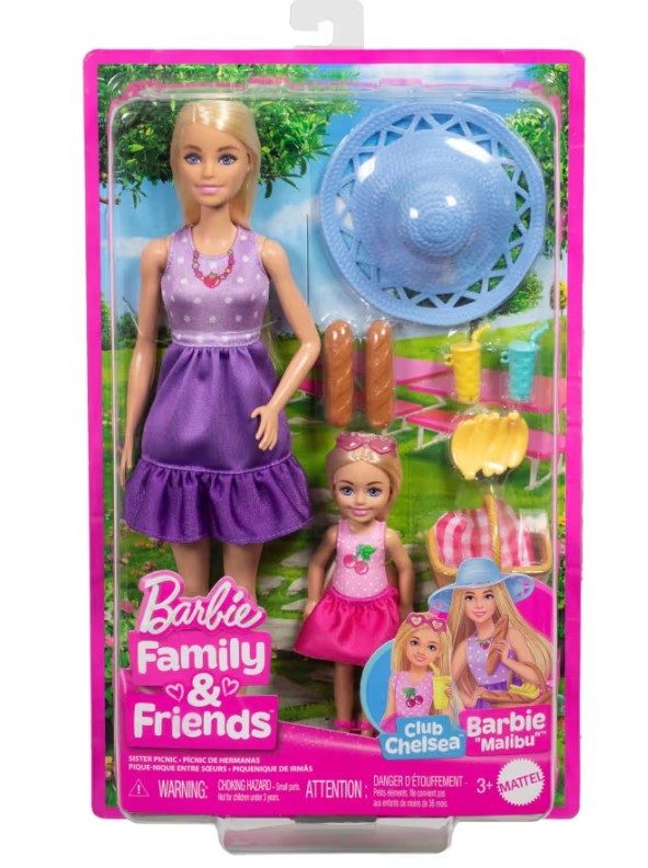 Barbie ir chelsea lėlių pikniko rinkinys