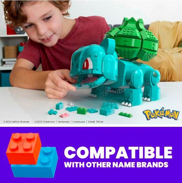 Konstruktorius didysis bulbasauras mega construx pokemon, 789 d.