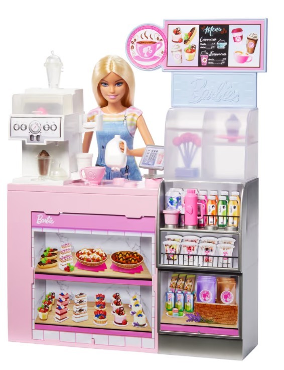 Barbė baristės rinkinys su kavine
