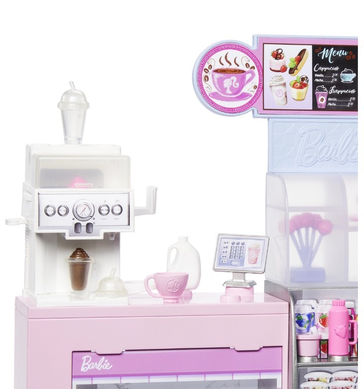 Barbė baristės rinkinys su kavine